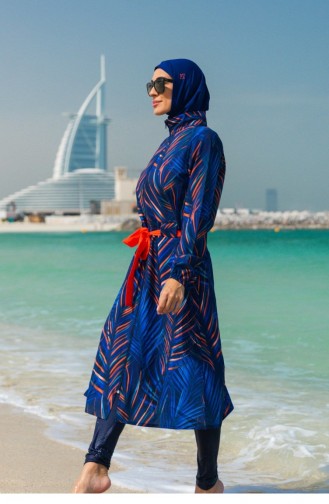 Dunkelblau Hijab Badeanzug 2305