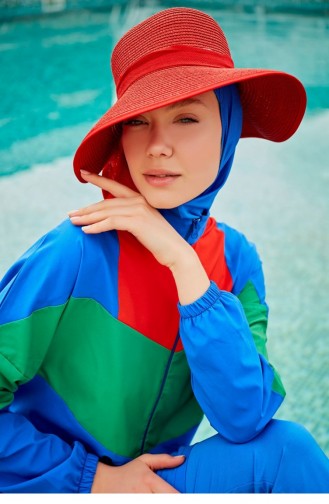 Maillot de Bain Hijab Blue roi 2306