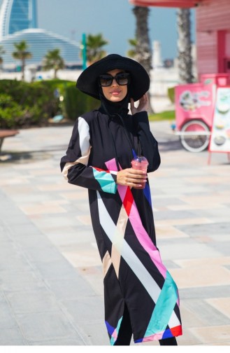 Maillot de Bain Hijab Noir 2310