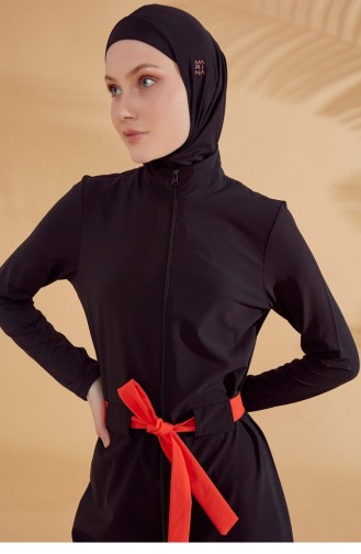 Schwarz Hijab Badeanzug 2311