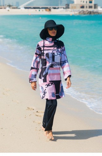 Maillot de Bain Hijab Noir 2315-1