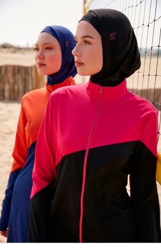 Maillot de Bain Hijab Noir 2316-1