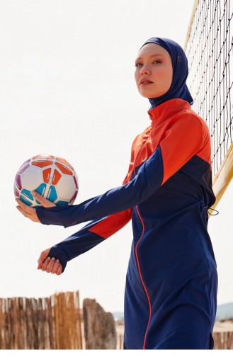 Dunkelblau Hijab Badeanzug 2316