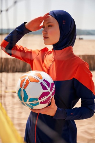 Dunkelblau Hijab Badeanzug 2316