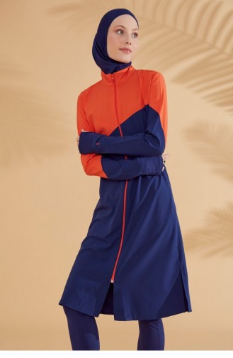 Dunkelblau Hijab Badeanzug 2316