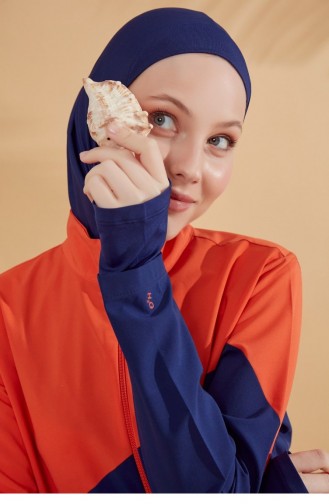 Dunkelblau Hijab Badeanzug 2316