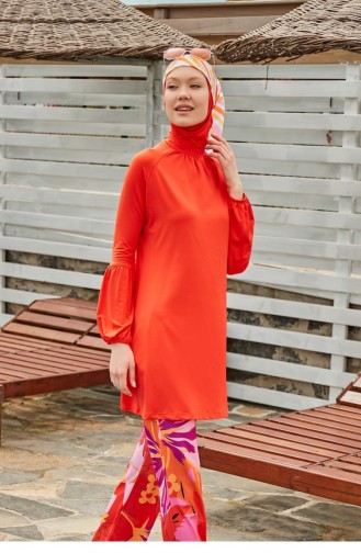 Maillot de Bain Hijab Orange 2317