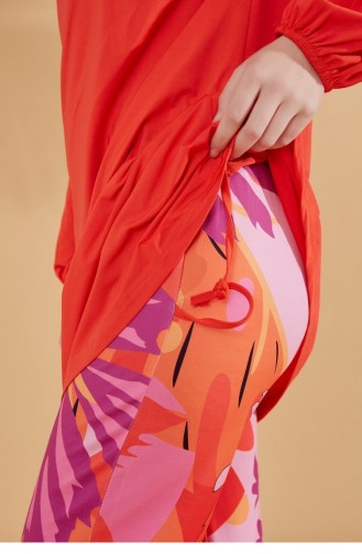 Maillot de Bain Hijab Orange 2317