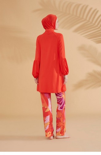 Maillot de Bain Hijab Orange 2317