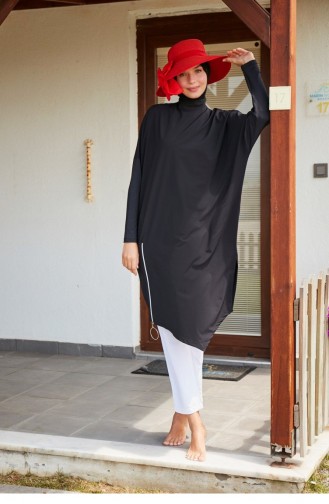 Maillot de Bain Hijab Noir 2318