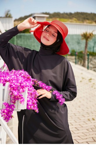 Maillot de Bain Hijab Noir 2318