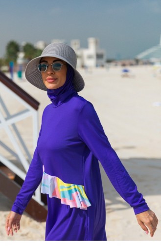 Purple Swimsuit Hijab 2321