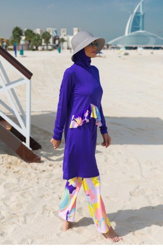 Purple Swimsuit Hijab 2321