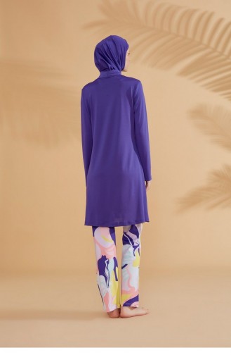 Purple Swimsuit Hijab 2321