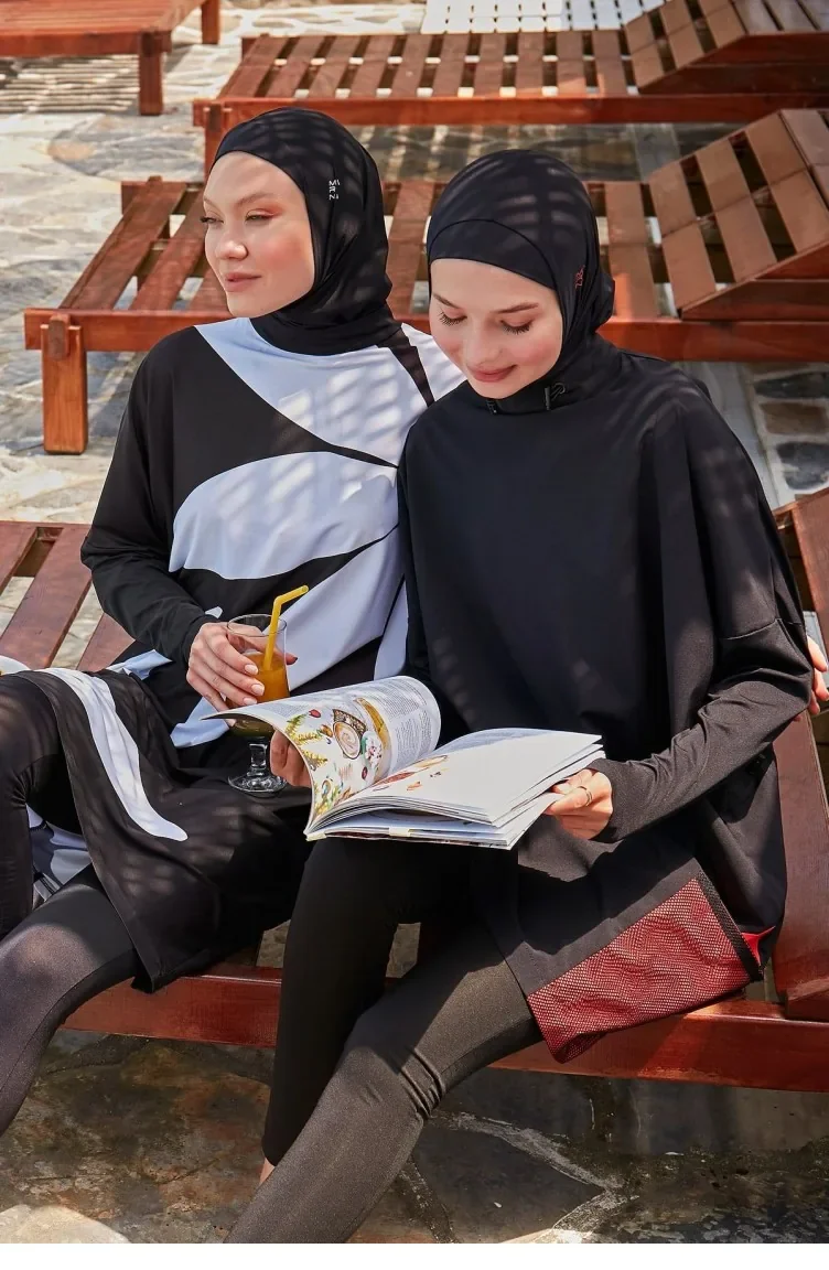 Maillot de Bain Hijab Noir 2323