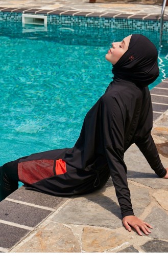 Maillot de Bain Hijab Noir 2323