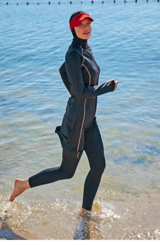 Black Modest Swimwear 2333