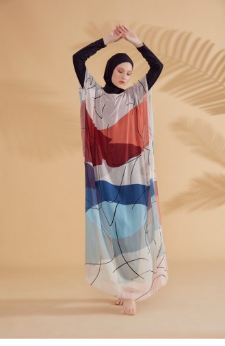 Renkli Swimsuit Hijab 2340