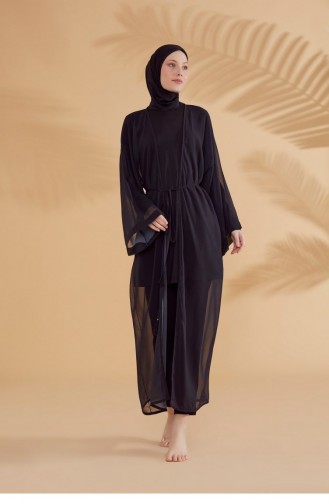 Schwarz Hijab Badeanzug 2342
