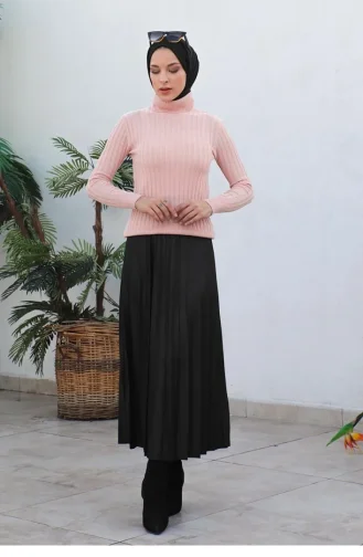 Pull En Maille À Rayures Verticales Poudre 0028MP.PDR