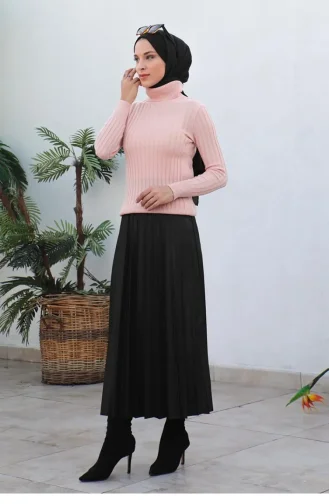 Pull En Maille À Rayures Verticales Poudre 0028MP.PDR