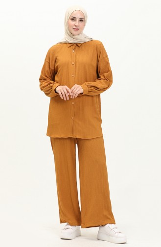 Crepe Two Piece Suit 24Y2010-06 Mustard 24Y2010-06