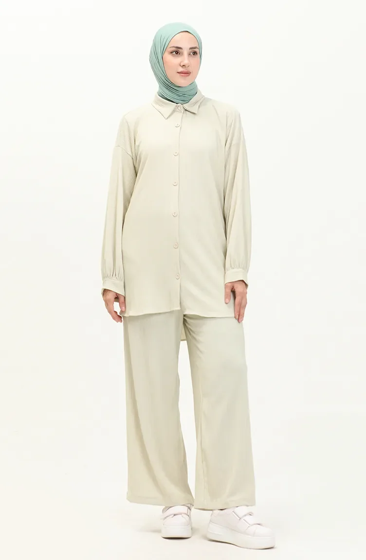 Ensemble Tunique Pantalon 24Y2010-09 Crème 24Y2010-09