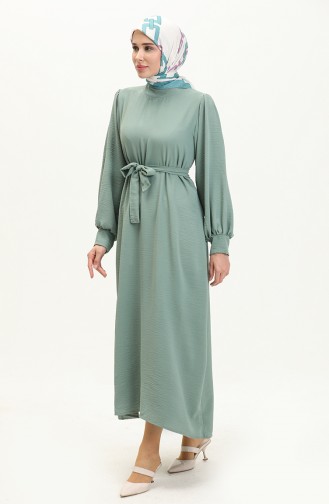 Belted Aerobin Dress 0063-02 Green 0063-02