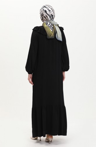 Frilly Belted Dress 24Y8963-01 Black 24Y8963-01