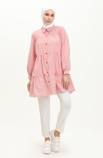 Striped Tunic 24Y8990-02 Red 24Y8990-02