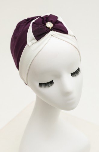 Lila Praktischer Turban 9030-21