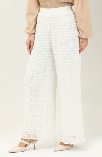 Pleated Lace Trousers 0135-02 white 0135-02
