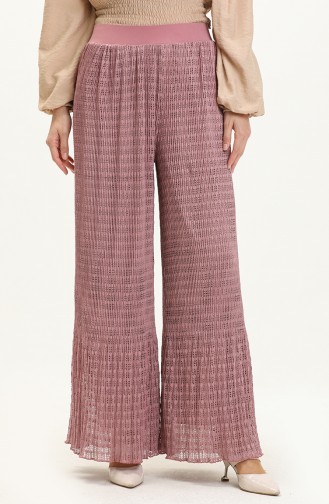 Pleated Lace Trousers 0135-03 Dusty Rose 0135-03