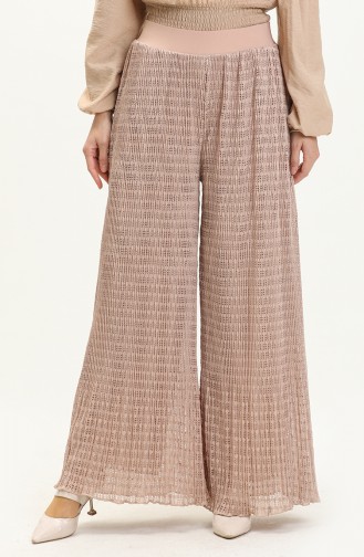 Pleated Lace Trousers 0135-06 Beige 0135-06