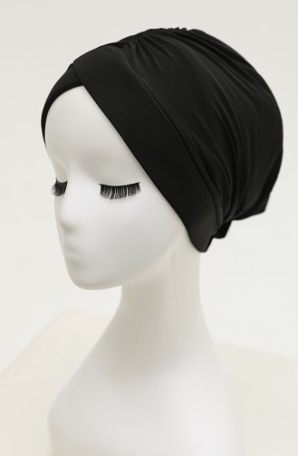 Bonnet de Bain Croisé 0018-01 Noir 0018-01