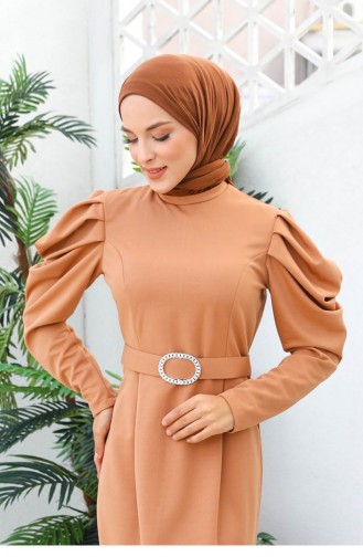 Lachsrosa Hijab Kleider 5489END.SMN