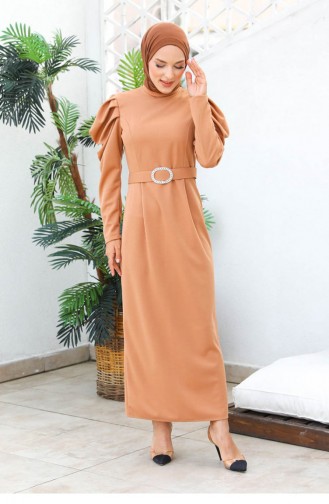 Lachsrosa Hijab Kleider 5489END.SMN