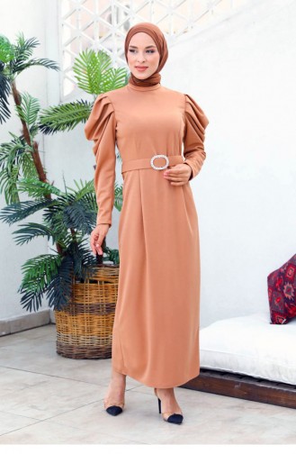 Lachsrosa Hijab Kleider 5489END.SMN