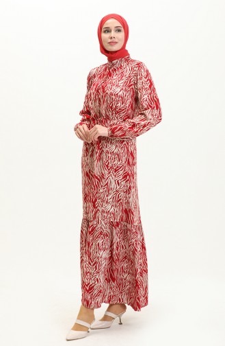 Viskose Kleid 0046-03 Rot 0046-03