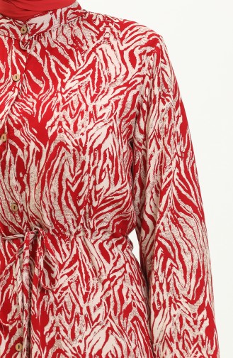 Viskose Kleid 0046-03 Rot 0046-03