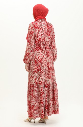 Viskose Kleid 0046-03 Rot 0046-03