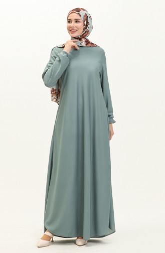 Elastic Sleeve Dress 7777-03 Green 7777-03