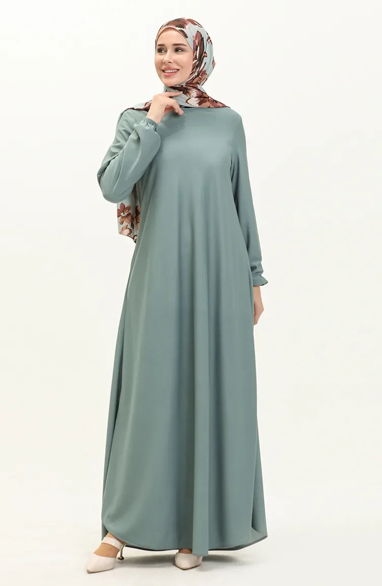 Robe Manches Elastiques 7777-03 Vert 7777-03