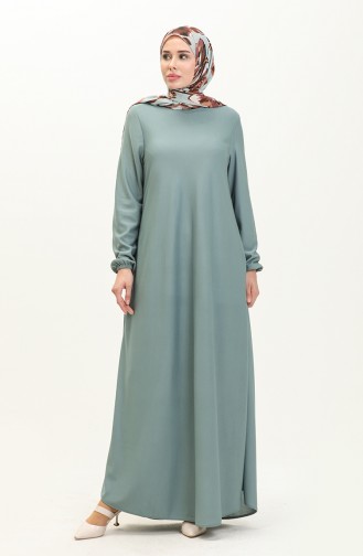 فستان مطاط الأكمام 7777-03 أخضر مينت 7777-03