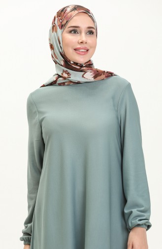 فستان مطاط الأكمام 7777-03 أخضر مينت 7777-03