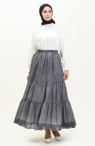 Jupe Doublée Authentique 2019-01 Gris 2019-01