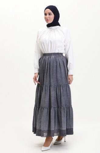 Jupe Doublée Authentique 2019-01 Gris 2019-01