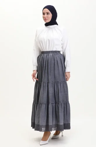 Jupe Doublée Authentique 2019-01 Gris 2019-01