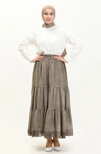 Jupe Doublée Authentique 2019-02 Beige 2019-02