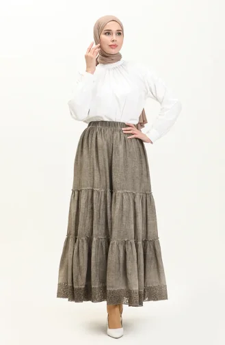 Jupe Doublée Authentique 2019-02 Beige 2019-02